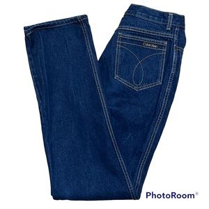 Calvin Klein Medium Wash Mid Rise Straight Leg Jeans